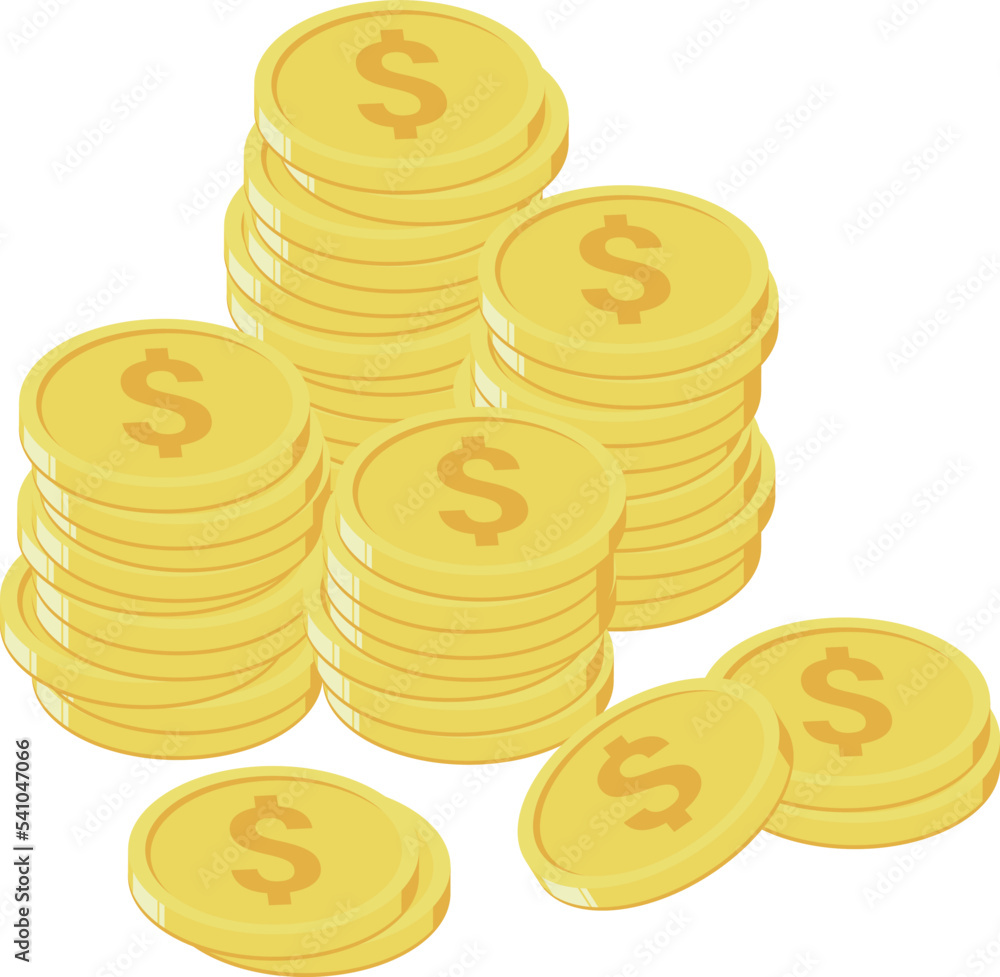cartoon golden coins stacks. lots money, finance business profits and wealth gold coin pile vector illustration cartoon golden coins stacks. lots money, finance business profits and wealth gold coin pile vector illustration