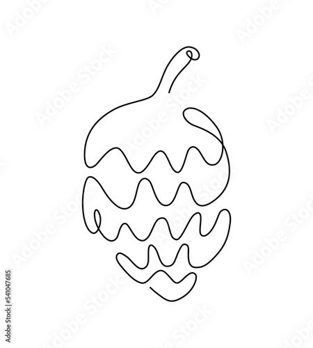 Hop vector single line art illustration