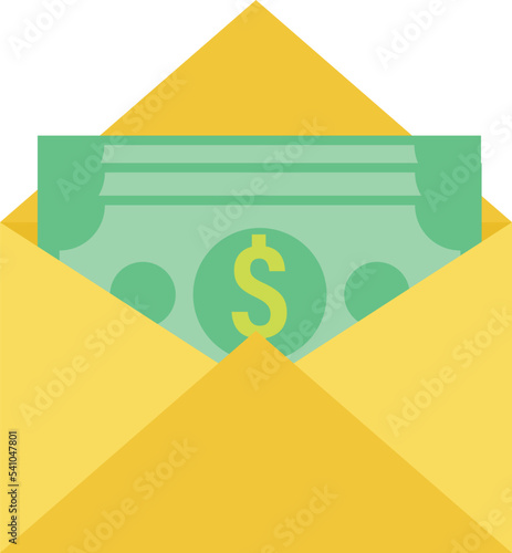 Free Download vector illustration of money dollar bills in an open envelope - GFXLoad