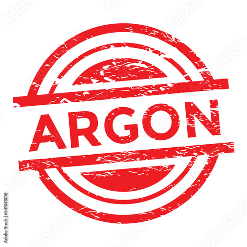 notice argon sign, danger and caution sign, vector illustration 