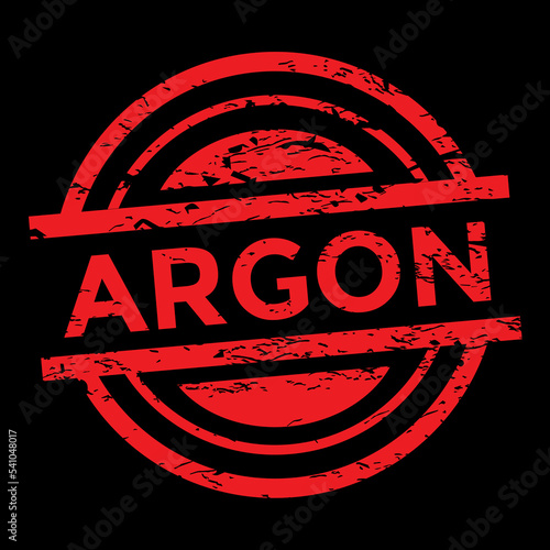 notice argon sign, danger and caution sign, vector illustration 