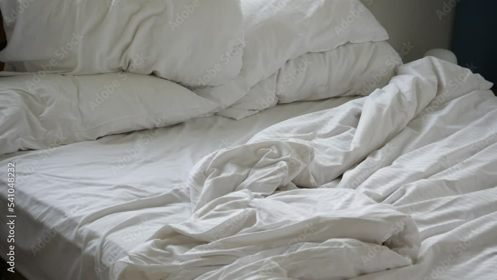 messy bed in early morning , messy bed after waking up messy bed in early morning , messy bed after waking up