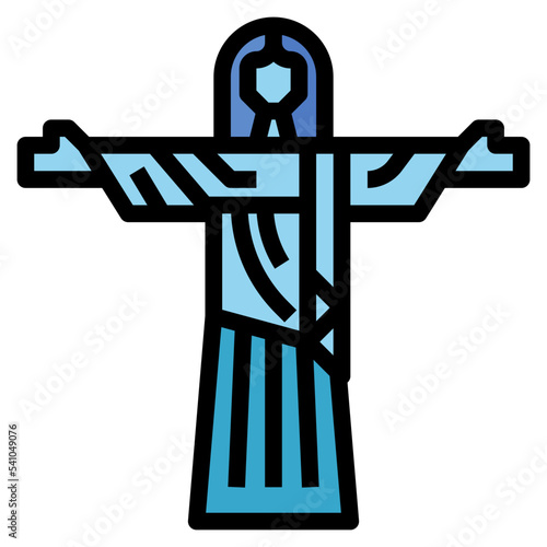 christ the redeemer filled color line