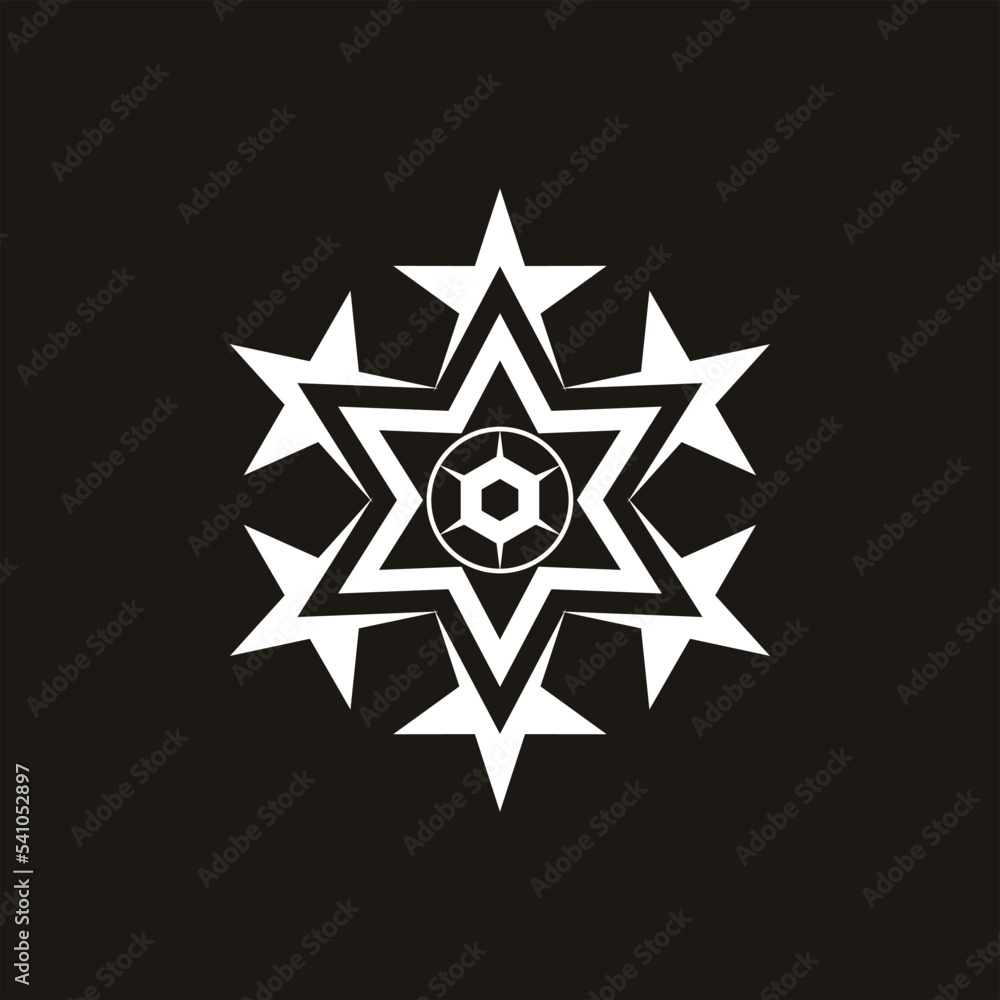 Fotografie Simple Abstract Decorative Star Element in White Color