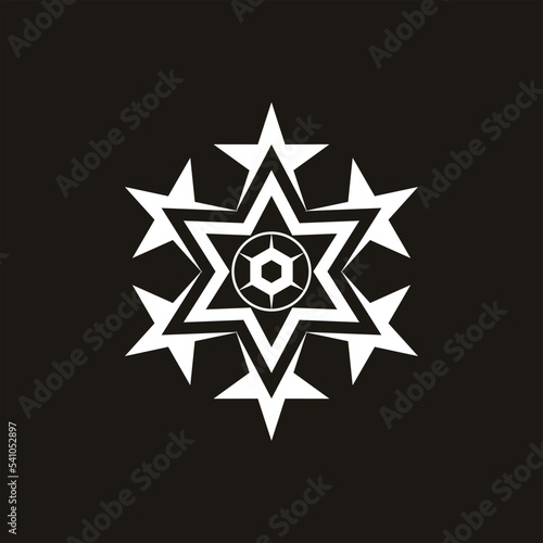 Simple Abstract Decorative Star Element in White Color 
