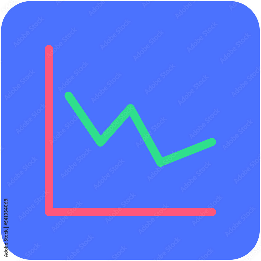 Line Graph Vector Icon Line Graph Vector Icon