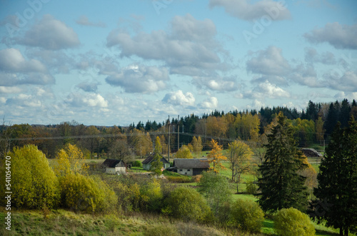 landscape in the village