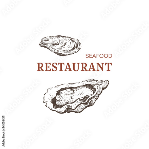 Seafood restaurant logo. Vector illustration