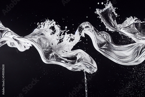 Abstract splash on black background