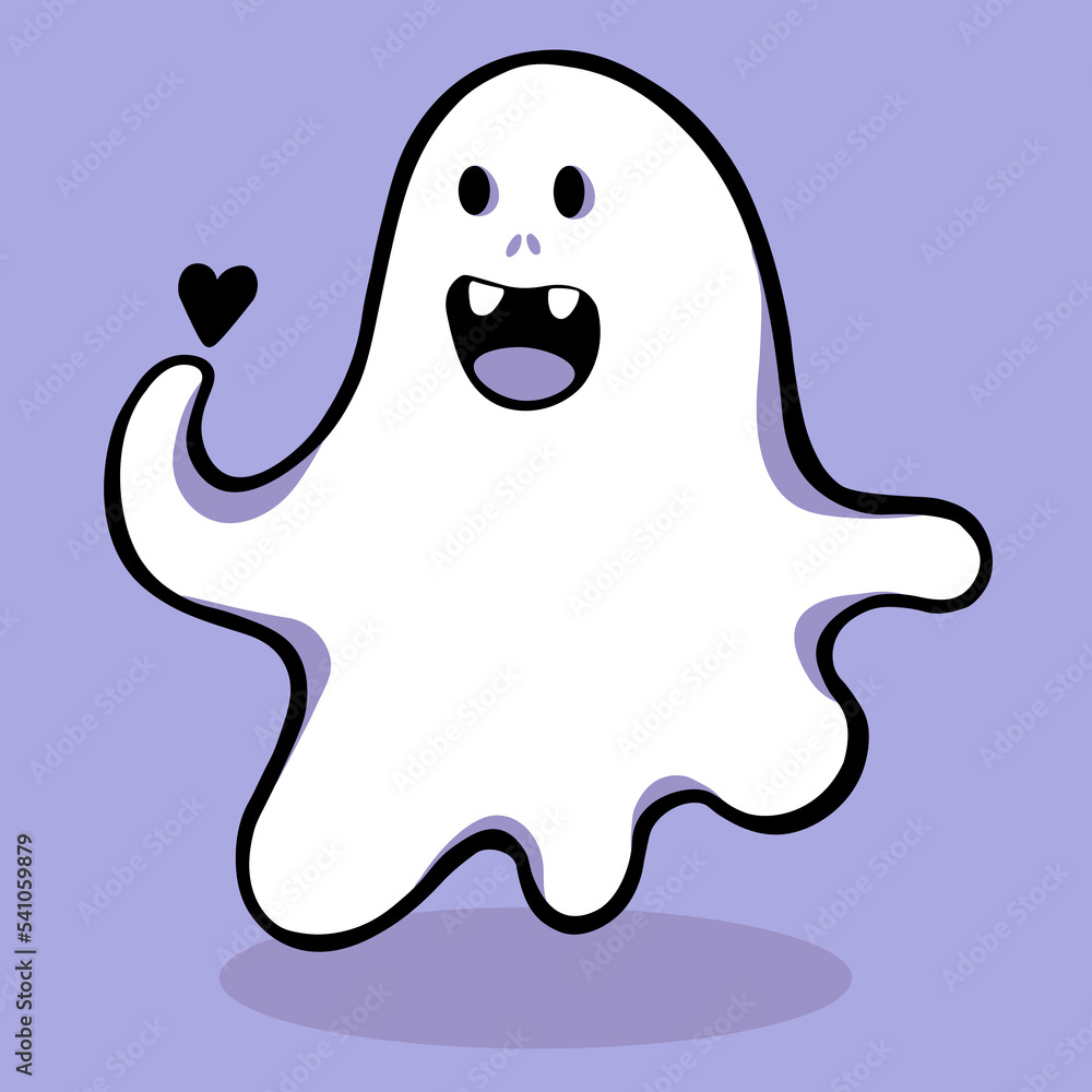 vector cute minimalistic ghosts set vector cute minimalistic ghosts set