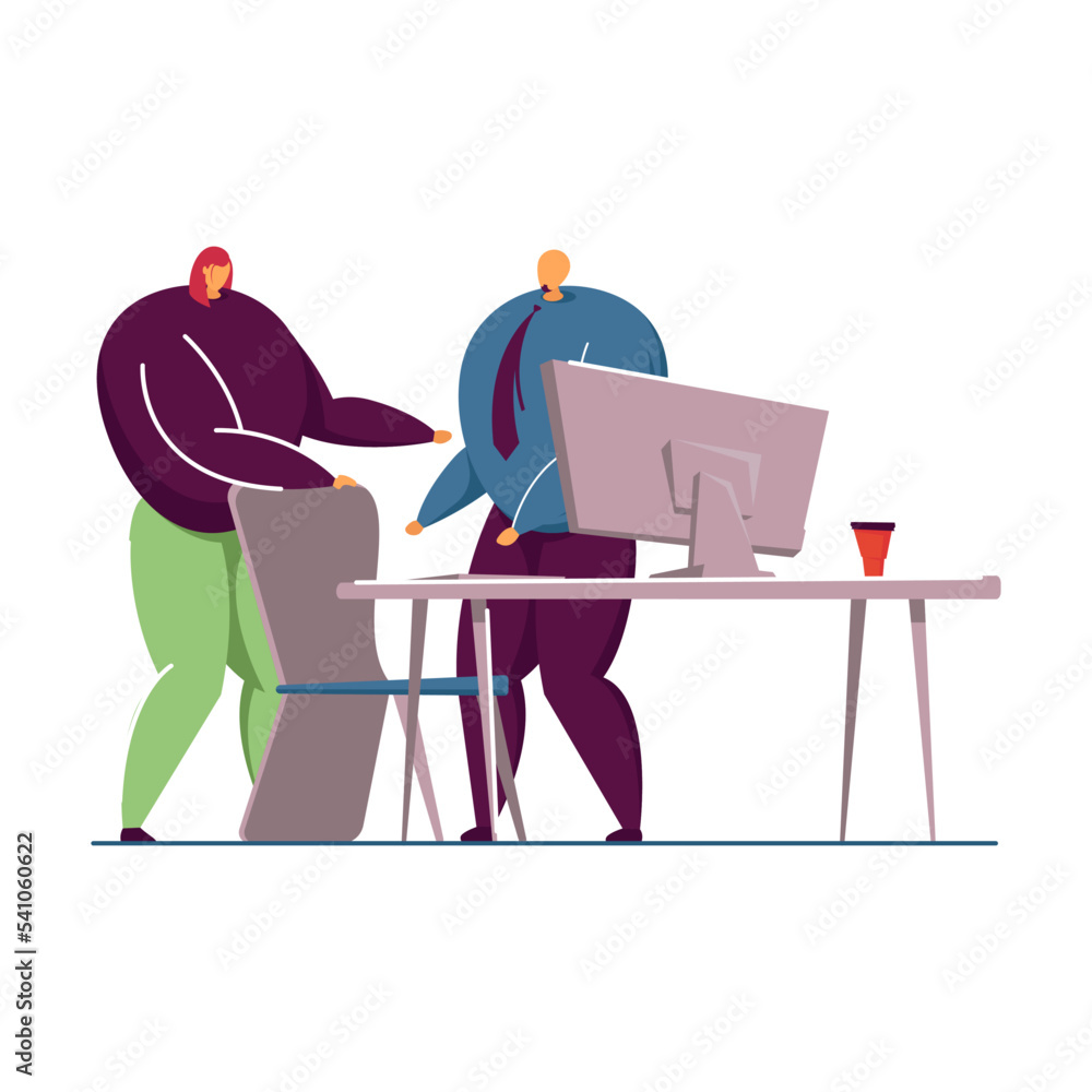 Corporate people working on computers in control center. Engineers monitoring operations flat vector illustration. Technology, cybersecurity concept for banner, website design or landing web page Corporate people working on computers in control center. Engineers monitoring operations flat vector illustration. Technology, cybersecurity concept for banner, website design or landing web page