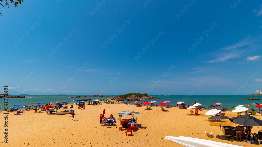 cabanas de praia na Praia da sereia, praia da costa, Itaparica, Vila Velha, Vitória, Espirito Santo, Brasil