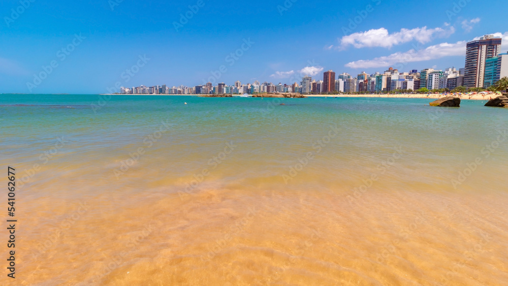 mar transparente da praia da costa, Itaparica, Vila Velha, Vitória, Espirito Santo, Brasil