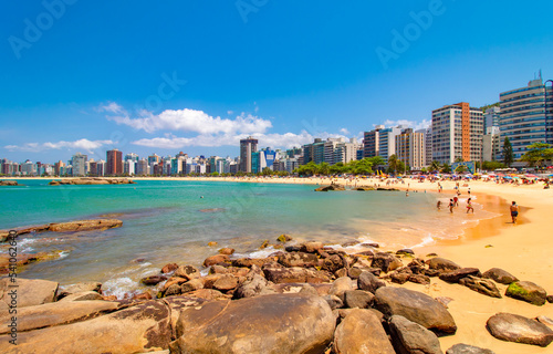 Fotografia rochas e pedras da praia da costa, Itaparica, Vila Velha, Vitória, Espirito Sant