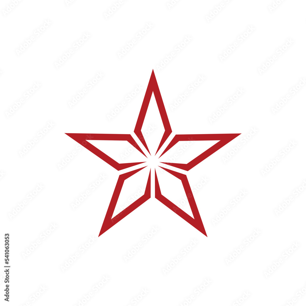 Obraz premium Decorative Star Icon Vector Logo Template