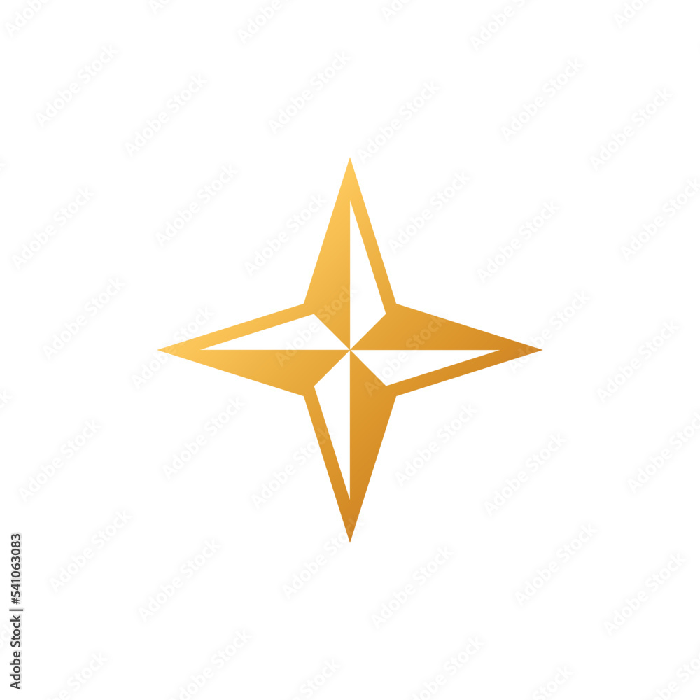 Obraz premium Decorative Star Icon Vector Logo Template