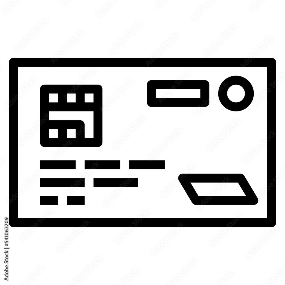 credit card line icon credit card line icon