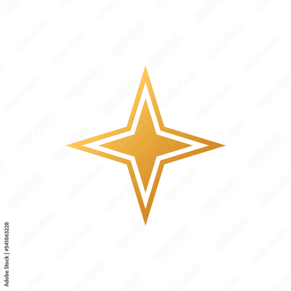 Obraz premium Decorative Star Icon Vector Logo Template