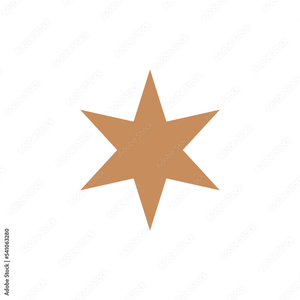 Obraz premium Decorative Star Icon Vector Logo Template
