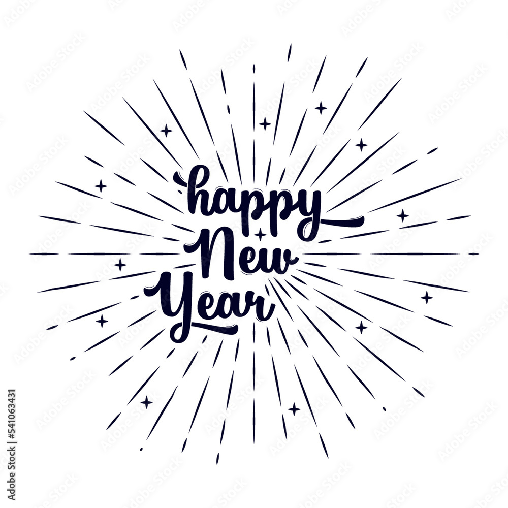 Obraz premium Happy new year text