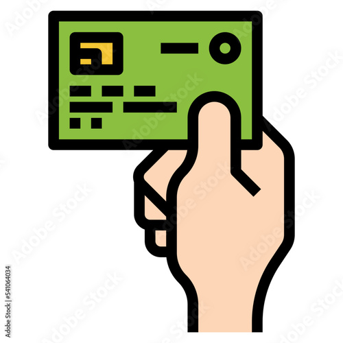 credit card filled color line