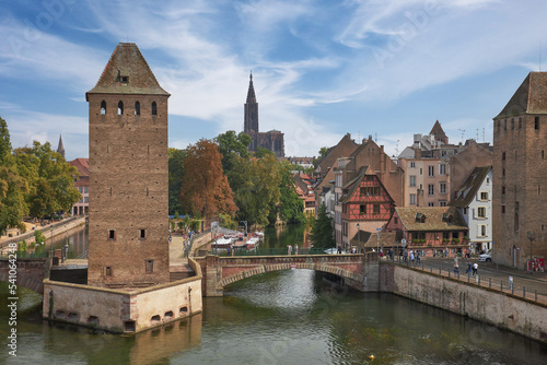 View of bridges in Strasburg, France, called Covered Bridges. © MiguelAngel
