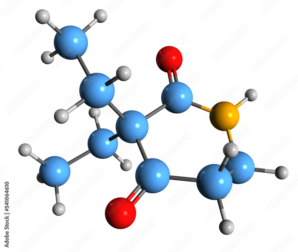 3D image of Piperidione skeletal formula - molecular chemical structure of sedative drug isolated on white background 3D image of Piperidione skeletal formula - molecular chemical structure of sedative drug isolated on white background