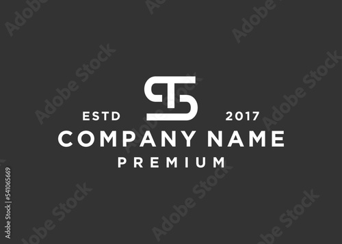 letter st logo design vector illustration template