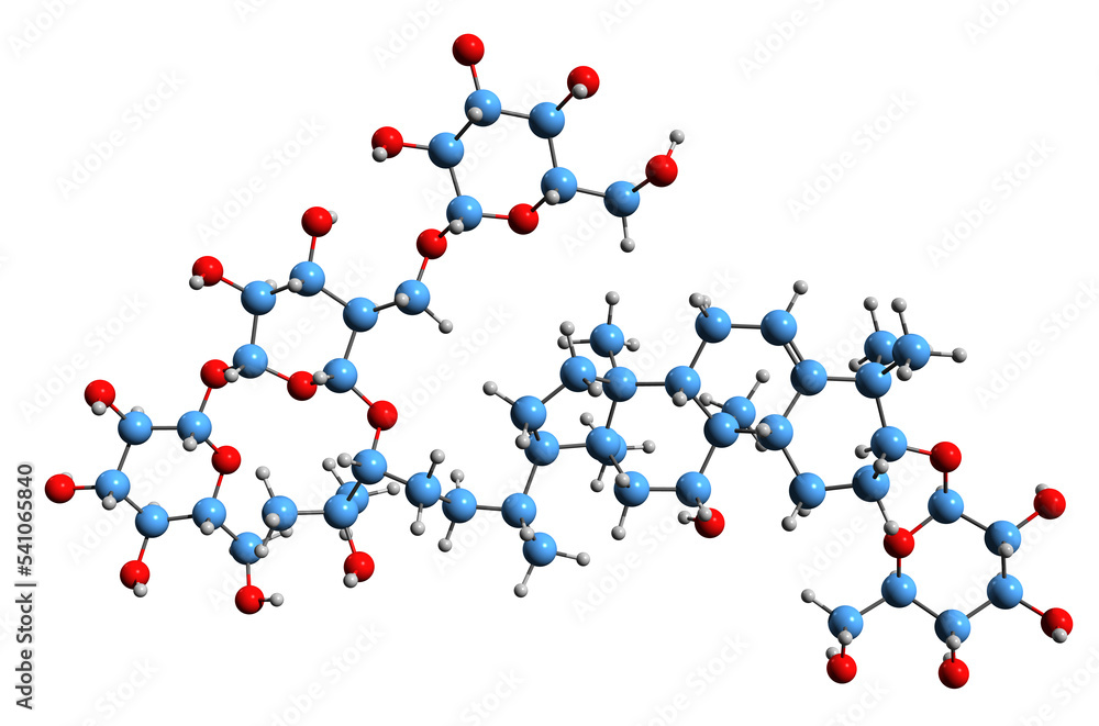 3D image of Siamenoside I skeletal formula - molecular chemical ...