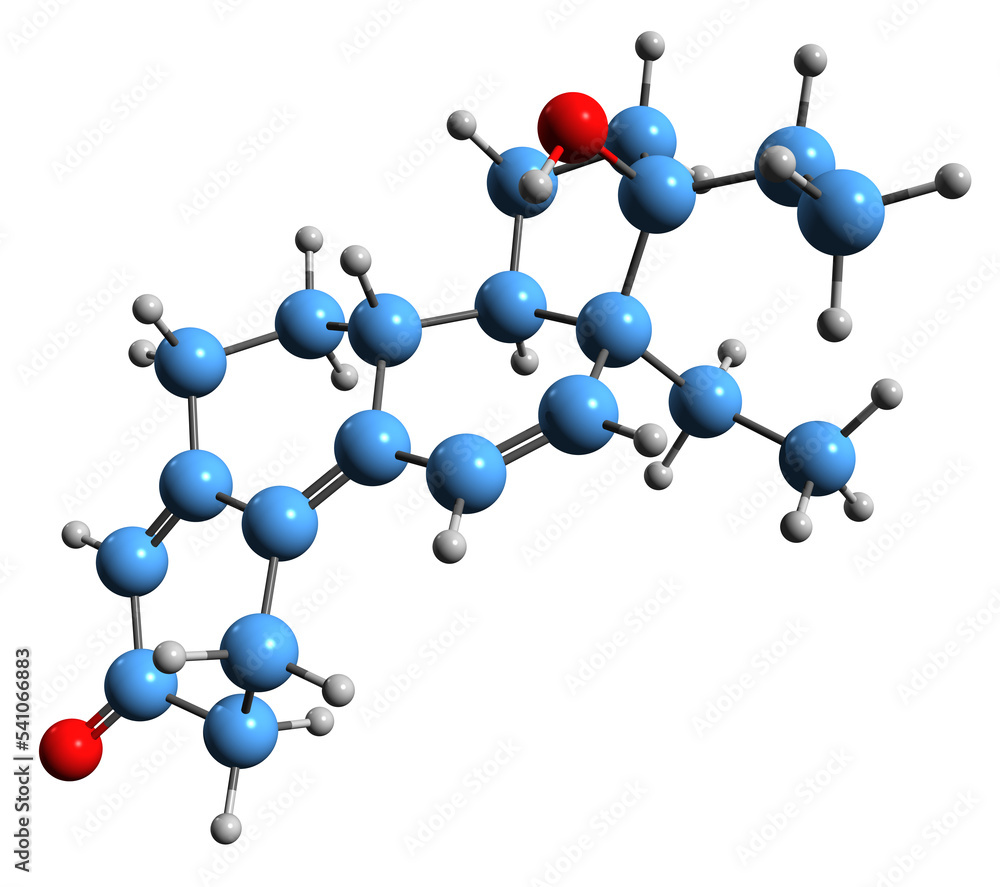 3D image of Tetrahydrogestrinone skeletal formula - molecular chemical structure of THG isolated on white background 3D image of Tetrahydrogestrinone skeletal formula - molecular chemical structure of THG isolated on white background