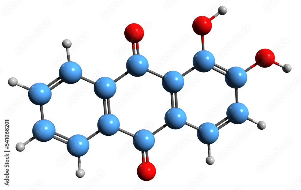 3D image of Alizarin skeletal formula - molecular chemical structure of Turkey red isolated on white background
3D image of Alizarin skeletal formula - molecular chemical structure of Turkey red isolated on white background
