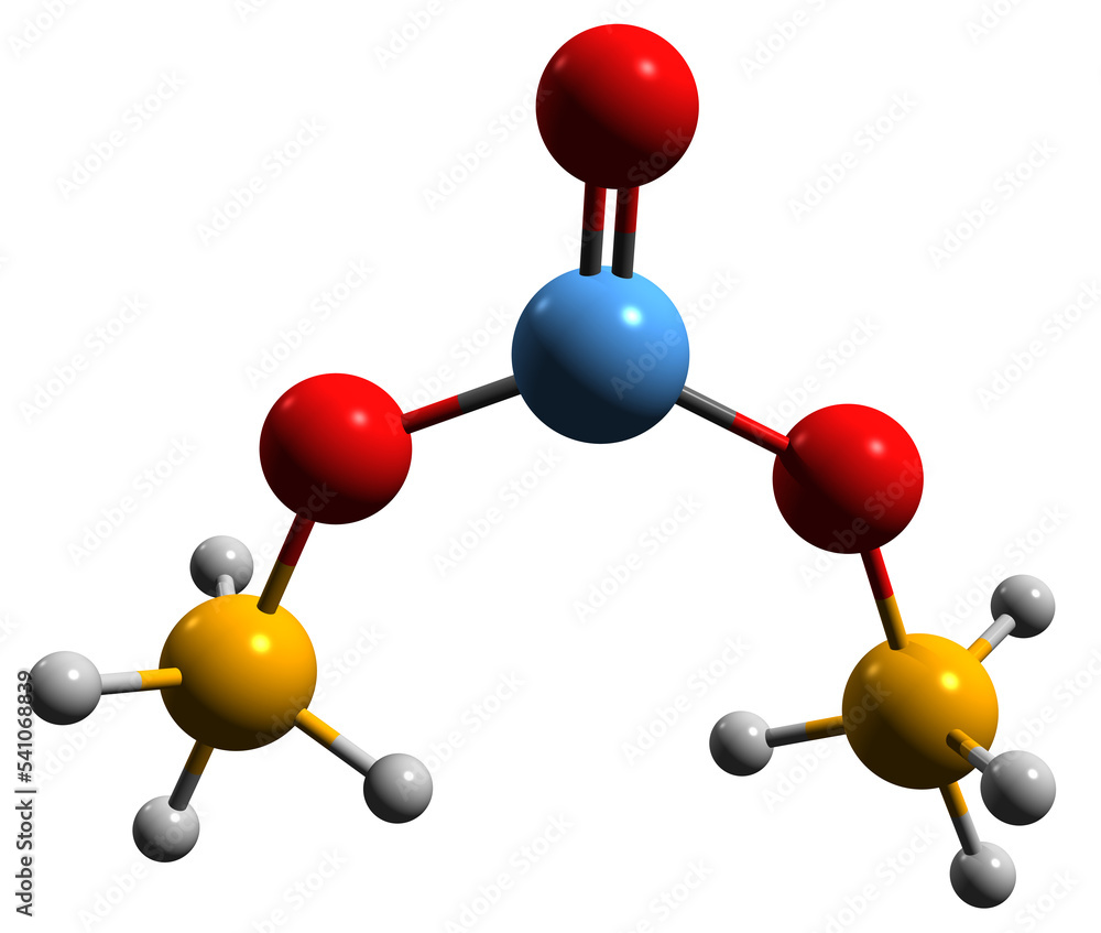 3D image of ammonium carbonate skeletal formula molecular chemical