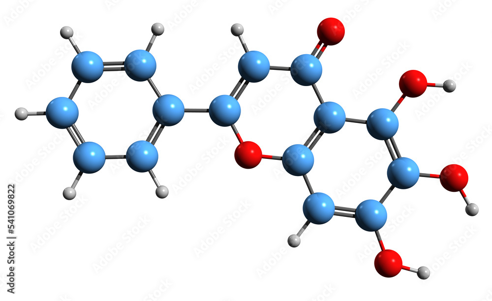 3D image of Baicalein skeletal formula - molecular chemical structure of Scutellaria baicalensis flavone isolated on white background
3D image of Baicalein skeletal formula - molecular chemical structure of Scutellaria baicalensis flavone isolated on white background