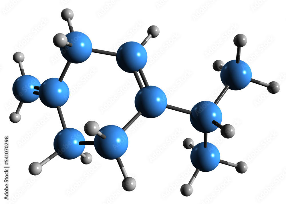 3D image of beta-Terpinene skeletal formula - molecular chemical ...