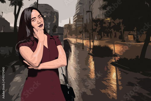 una tarde nublada en las calles de la ciudad