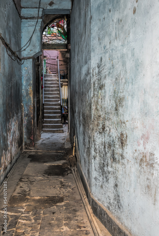 Stairs at end of a small alley in Old Havanted Stairs at end of a small alley in Old Havanted
