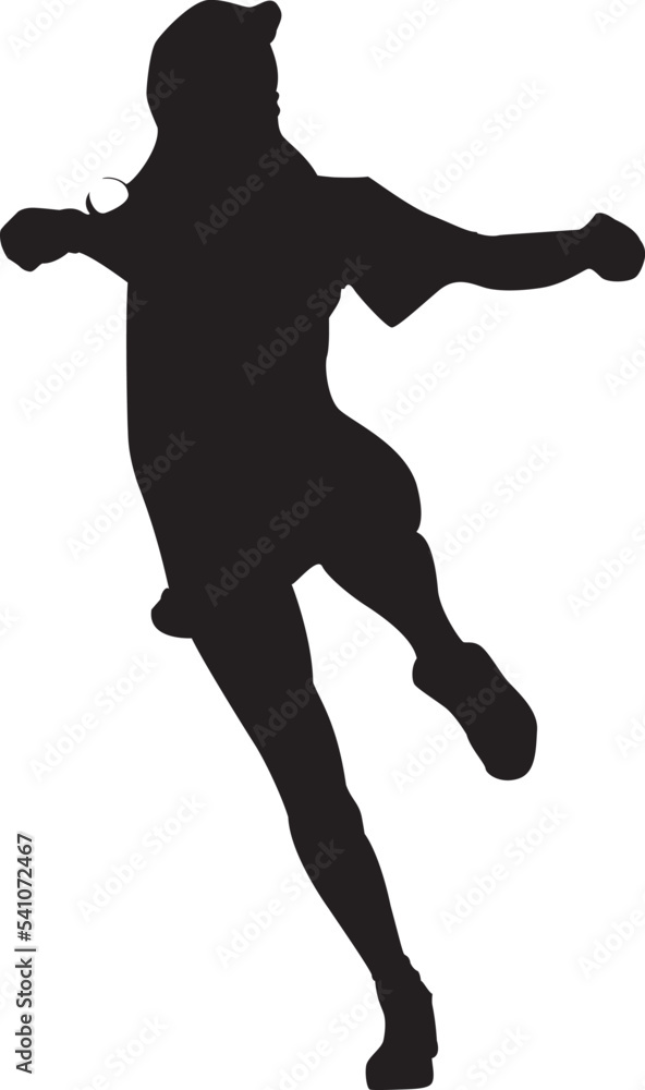 silhouette of a hip-hop dancer silhouette of a hip-hop dancer
