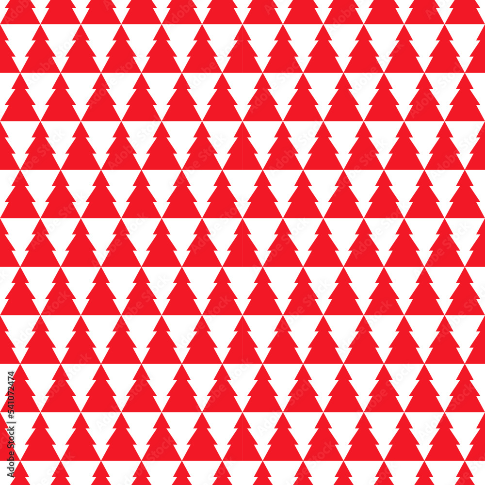 Christmas seamless pattern. New year texture. Abstract, geometric textile print with red pine trees. Holiday festive background. Vector illustration. Christmas seamless pattern. New year texture. Abstract, geometric textile print with red pine trees. Holiday festive background. Vector illustration.