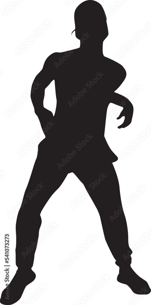 silhouette of a hip-hop dancer silhouette of a hip-hop dancer
