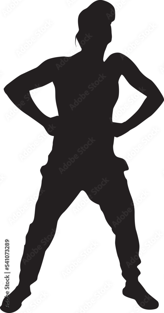 silhouette of a hip-hop dancer silhouette of a hip-hop dancer