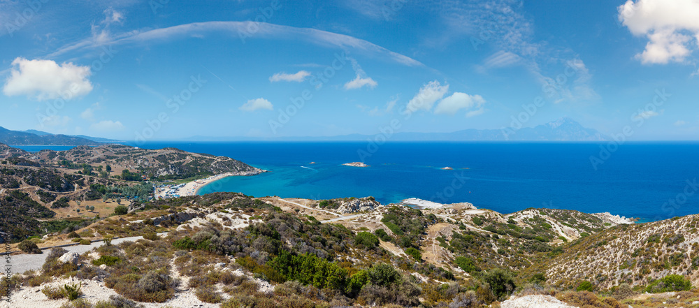 Fototapeta premium Summer sea coast (Sithonia, Greece).