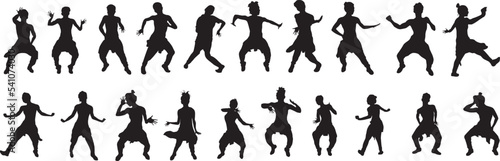 silhouette of a hip-hop dancer