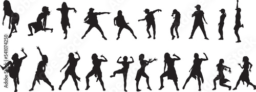 silhouette of a hip-hop dancer