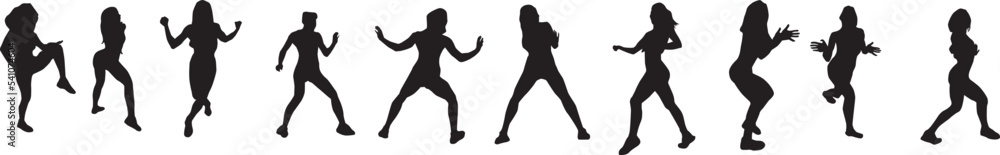 silhouette of a hip-hop dancer silhouette of a hip-hop dancer