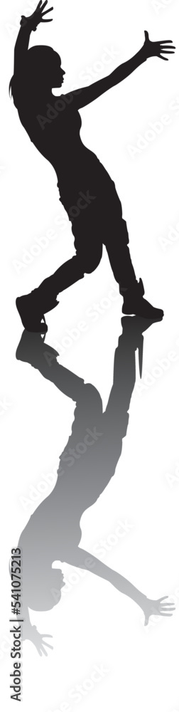 silhouette of a hip-hop dancer silhouette of a hip-hop dancer
