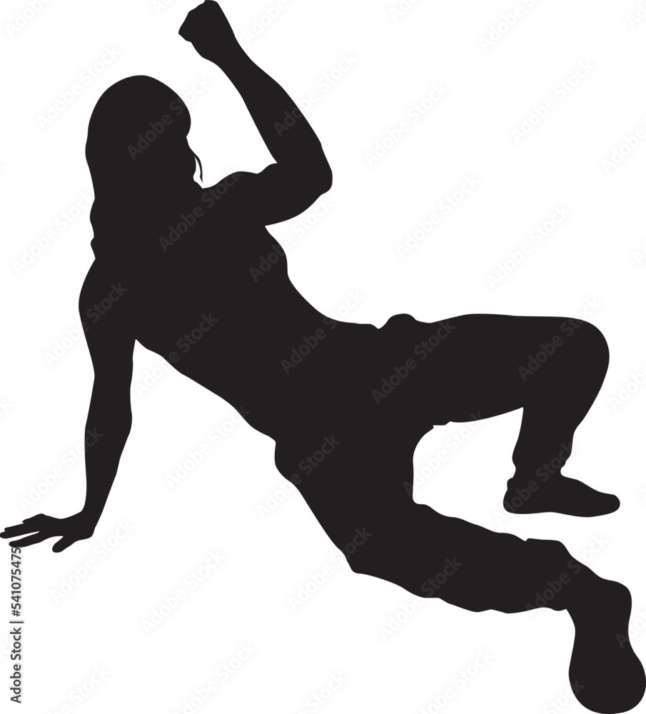 silhouette of a hip-hop dancer