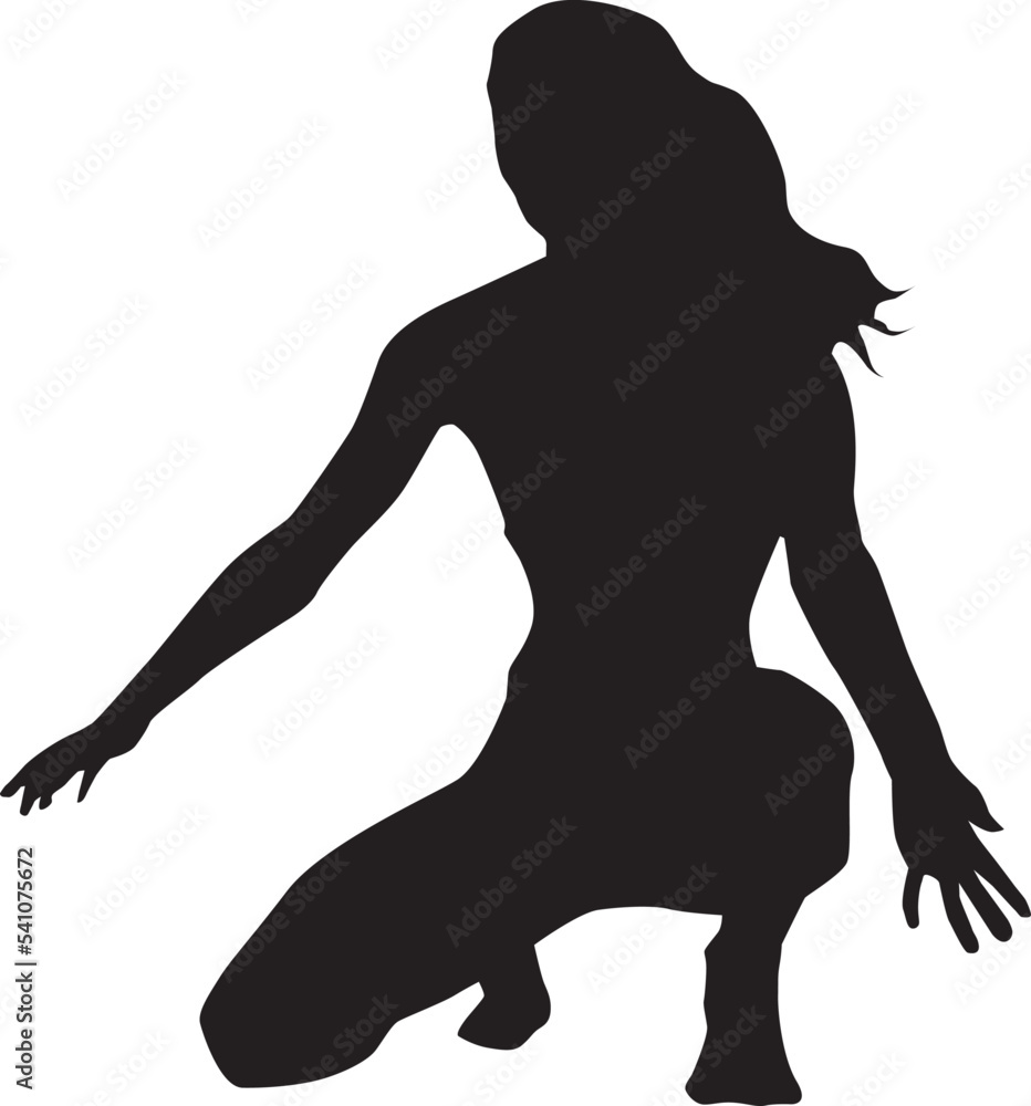 silhouette of a hip-hop dancer silhouette of a hip-hop dancer