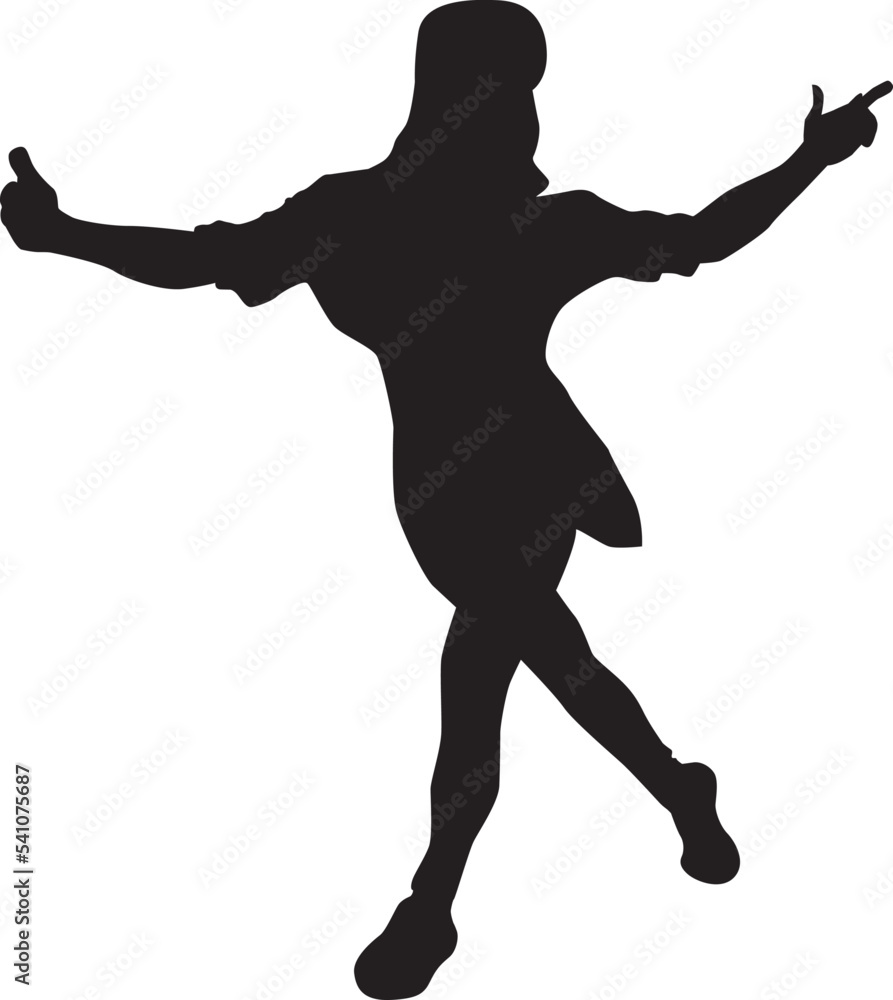 silhouette of a hip-hop dancer silhouette of a hip-hop dancer