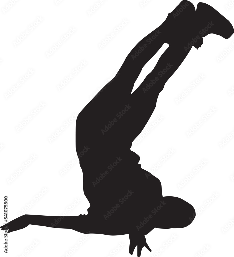 silhouette of a hip-hop dancer silhouette of a hip-hop dancer