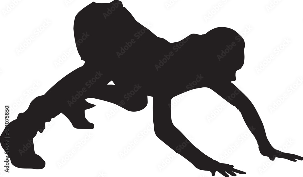 silhouette of a hip-hop dancer silhouette of a hip-hop dancer